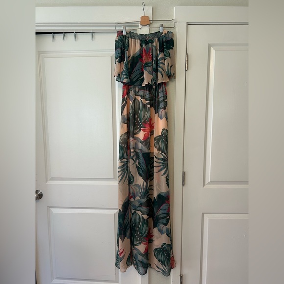 Show Me Your MuMu Hacienda Off the Shoulder Tropical Dress, Size Large - Picture 2 of 7